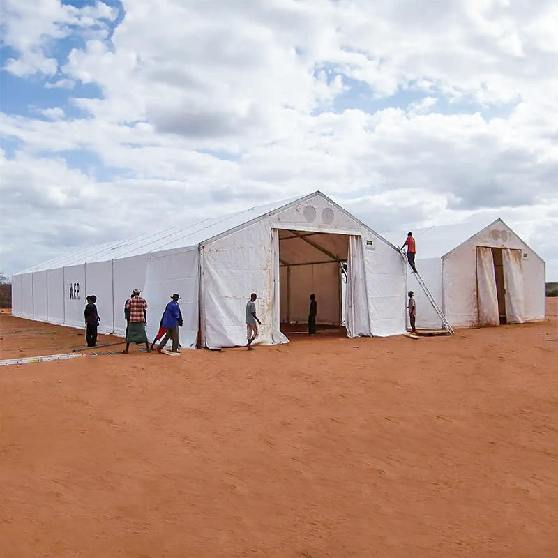 IFRC/ICRC/WFP/IOM standardne šatorske mobilne skladišne jedinice (MSU) otporne na vatru otporne na UV zračenje 10x24m