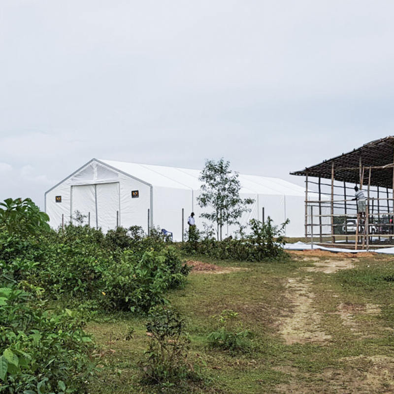IFRC/ICRC/WFP/IOM standardne šatorske mobilne skladišne jedinice (MSU) otporne na vatru otporne na UV zračenje 10x24m