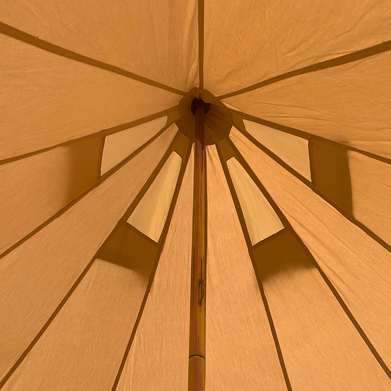 Platneni zvonasti šator od 4 m za 4 osobe za obiteljsko kampiranje