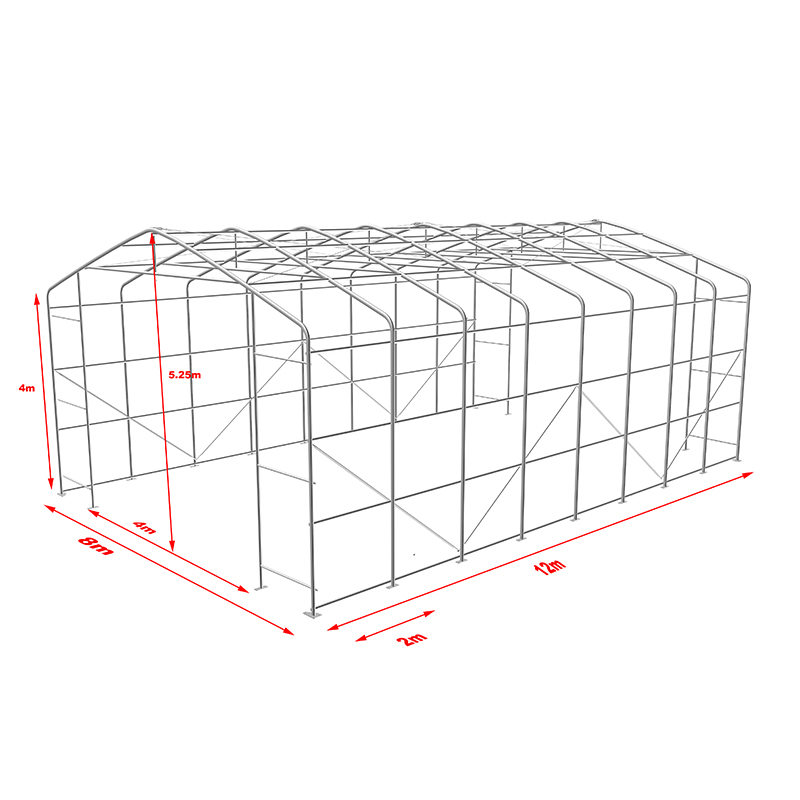 8X12 4m bočne visine otporan na UV zračenje Skladišni šator za sjenilo Zaklon od sunca