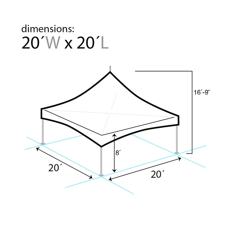 (6x6m) Aluminijski Pinnacle 20