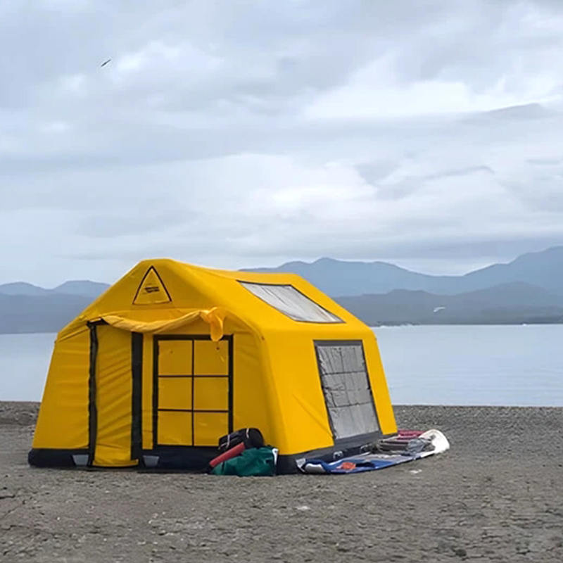 Glamurozni vatrootporni i antibakterijski šator za kampiranje na napuhavanje za 8-10 osoba za četiri godišnja doba