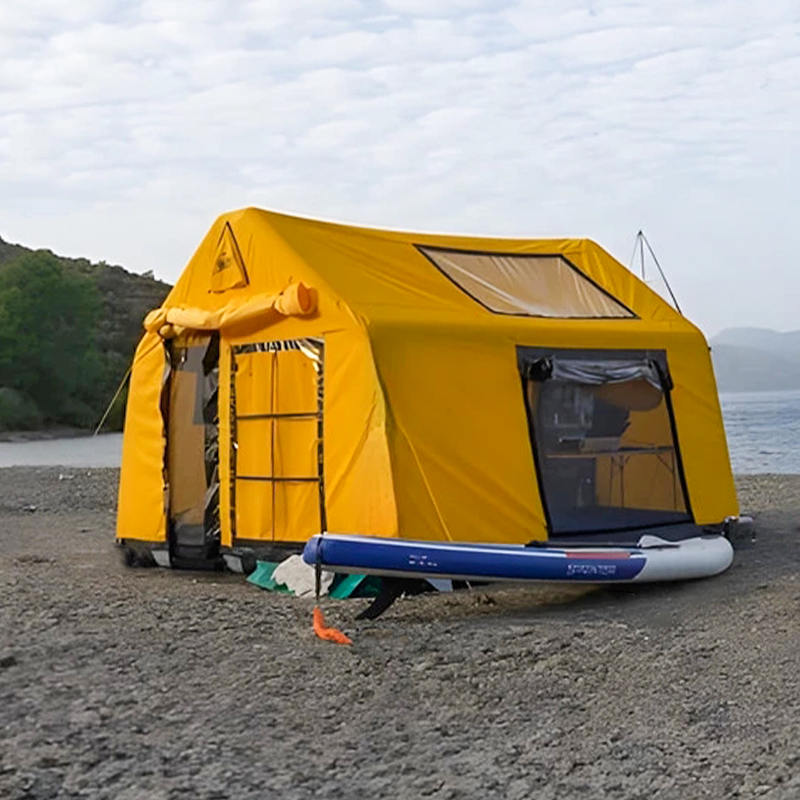 Glamurozni vatrootporni i antibakterijski šator za kampiranje na napuhavanje za 8-10 osoba za četiri godišnja doba