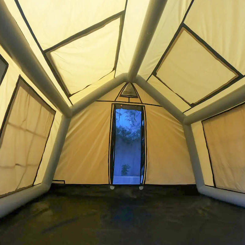 Glamurozni vatrootporni i antibakterijski šator za kampiranje na napuhavanje za 8-10 osoba za četiri godišnja doba
