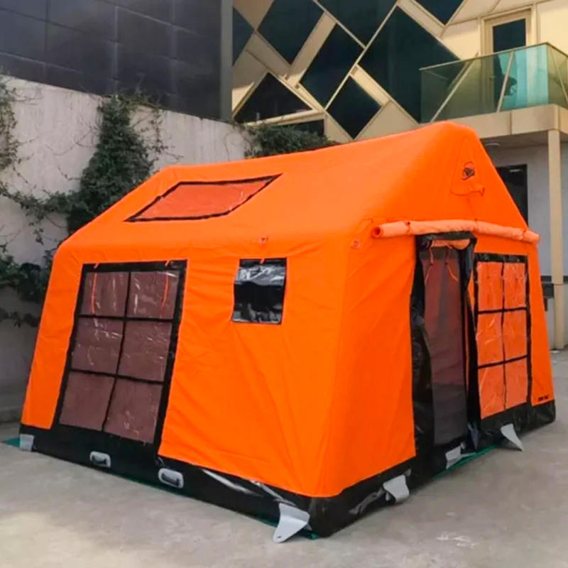 Glamurozni vatrootporni i antibakterijski šator za kampiranje na napuhavanje za 8-10 osoba za četiri godišnja doba