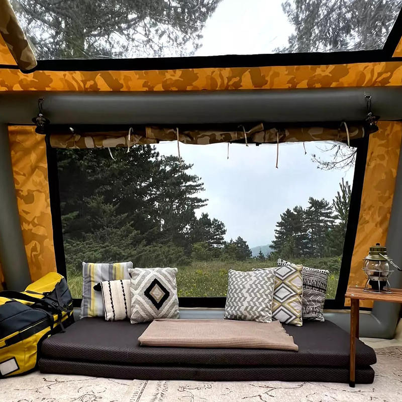 Panorama šator za kampiranje na napuhavanje za četiri godišnja doba za 8-10 osoba