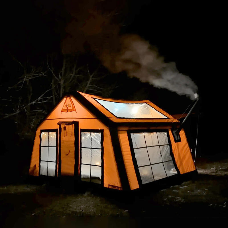 Panorama šator za kampiranje na napuhavanje za četiri godišnja doba za 8-10 osoba