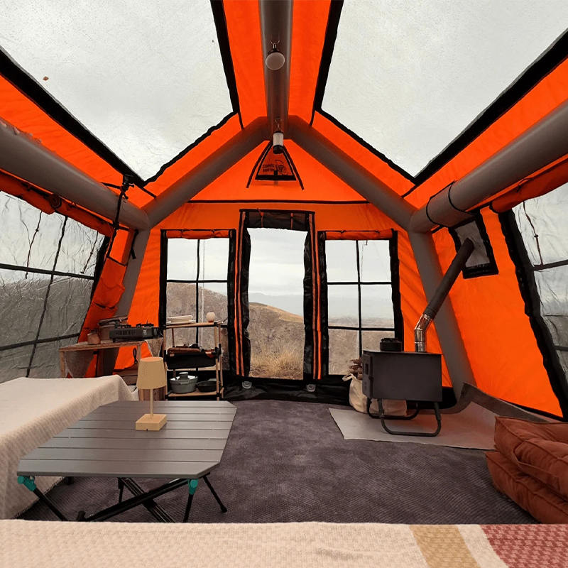 Panorama šator za kampiranje na napuhavanje za četiri godišnja doba za 8-10 osoba
