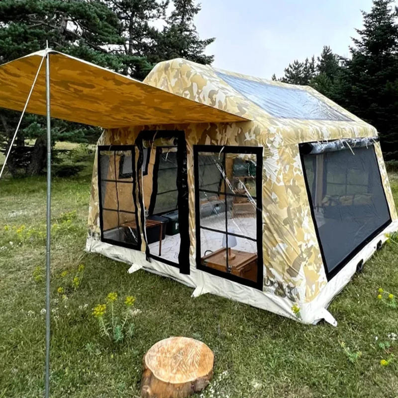 Panorama šator za kampiranje na napuhavanje za četiri godišnja doba za 8-10 osoba