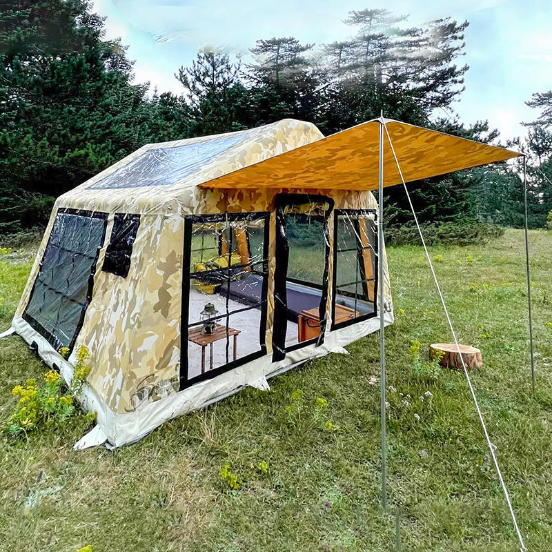 Panorama šator za kampiranje na napuhavanje za četiri godišnja doba za 8-10 osoba