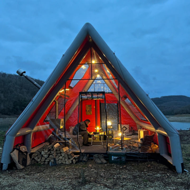 Vodootporni zračni šator na napuhavanje za 8-10 osoba za kampiranje